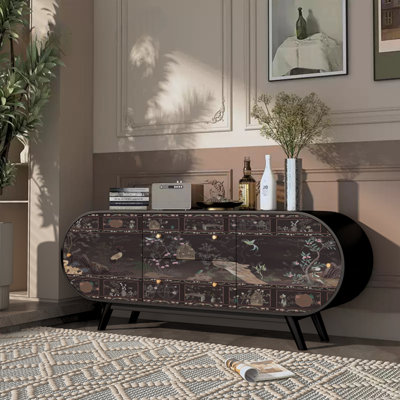 Double Drawer Double Door Storage  Cabinet