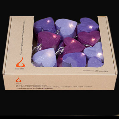 Mandi LED Handmade Paper Hearts String Light