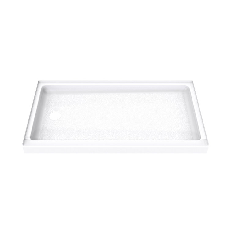 DreamLine DreamStone 32 in. D x 60 in. W x 5 1/2 in. H Drain Single Threshold Shower Base