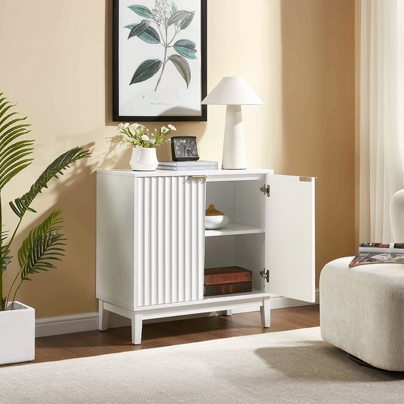 2 Door Storage Cabinet, White