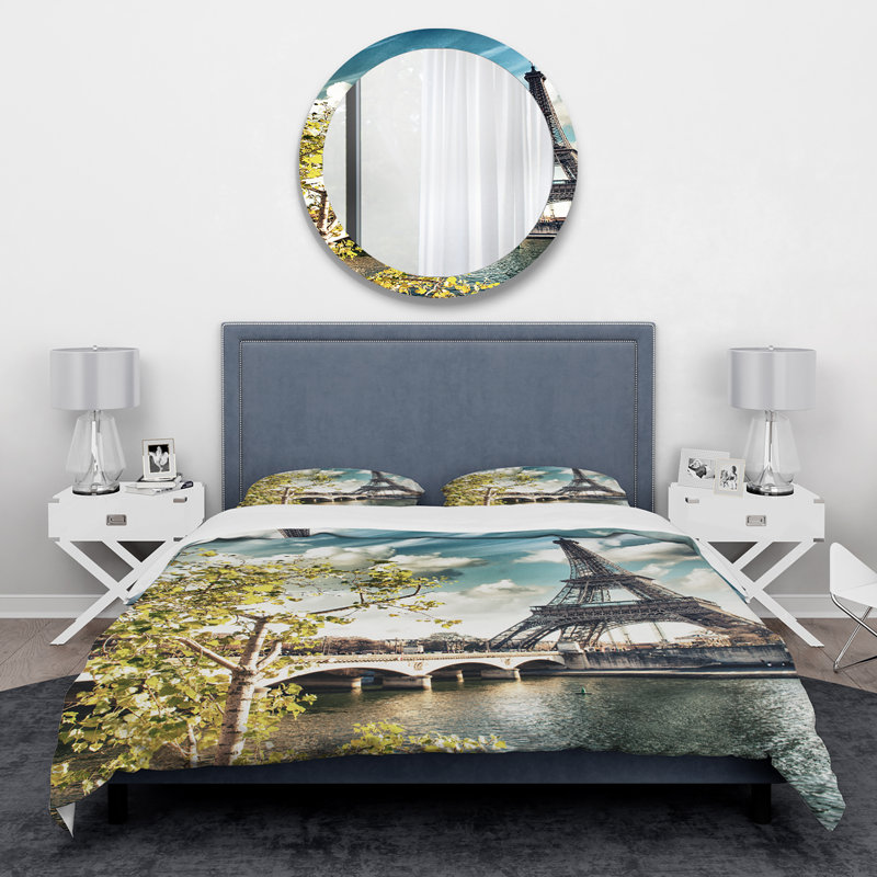 Ensemble de housse de couette global inspiration, Housse de couette double / grand + 2 taies