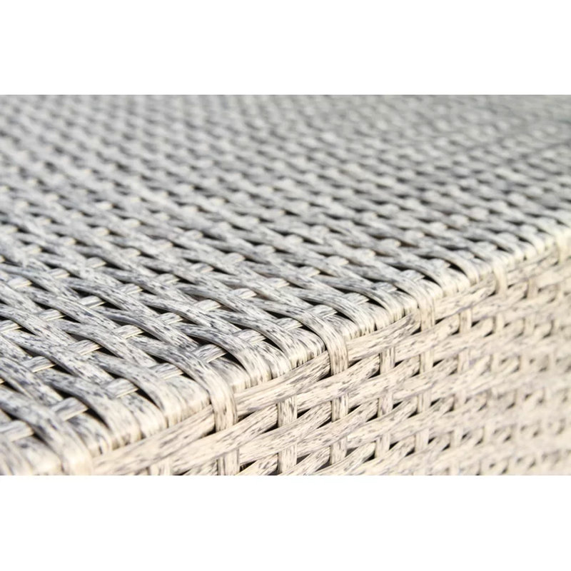 Fauteuil de patio moderne - Gris, sectionnel, couleur eau, 84 x 84 x 66 cm, 14 kg, design sectionnel gris pratique pour l'extérieur, coussins inclus, structure rouille, assise teintée, lb
