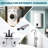 Faucet Supply Lines, Stainless Steel Braided Flexible Faucet Hose Connector 3/8" X 3/8" Female Compression Thread (1 Pair)