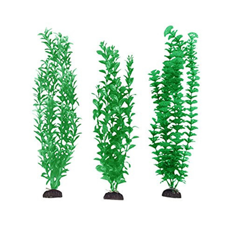 Aqua-plants Plastic Aquarium 3 Piece Plant Bundle