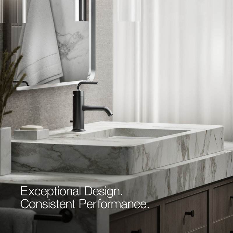 Purist Single Hole Bathroom Faucet, Matte Black