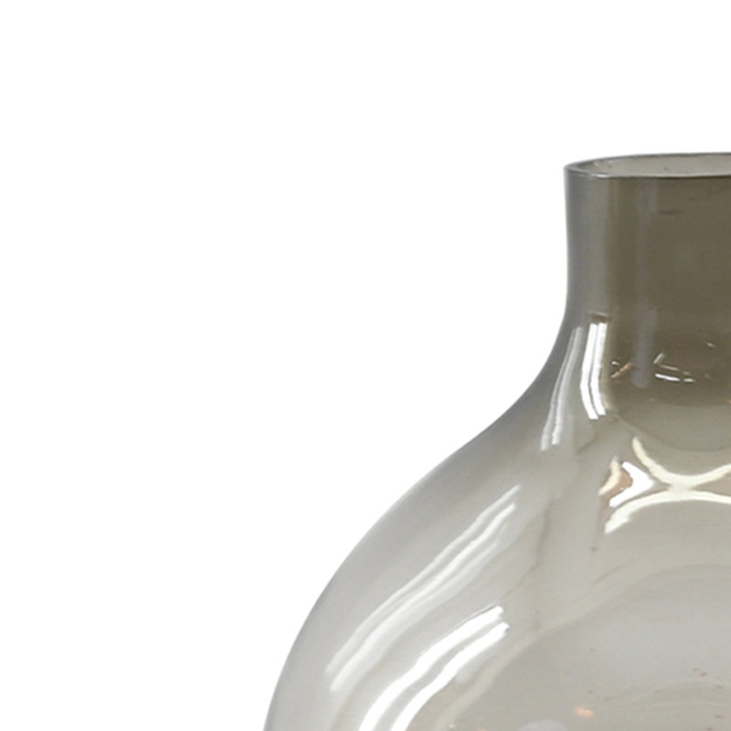 Tergel Tapered 7.5" Handblown Glass Vase, Gray