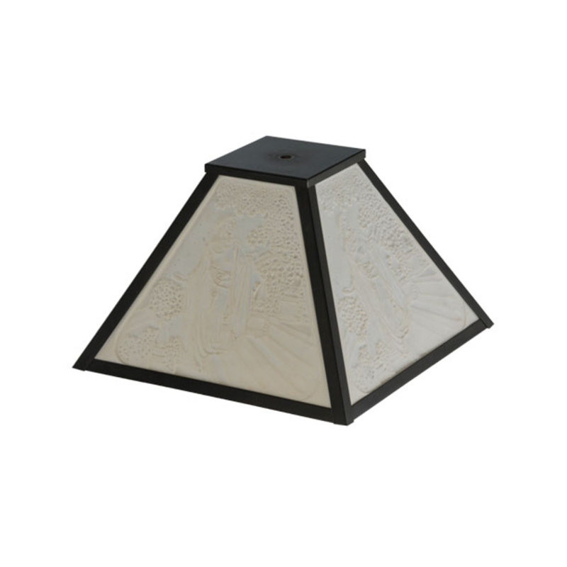 Abat-jour empire en porcelaine 8 po H