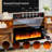 Alazik Floating TV Stand with 36" Electric Fireplace-1003175832