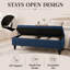 Élégant banc de rangement rembourré en lin et coton avec plateau rabattable-1901965153