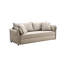Canapé-lit escamotable beige avec espace de rangement - 4 coussins assortis pour plus de confort Espace dissimulé et coussins amovibles: l 89,44 po x H 36,7 po x P 32,03 po, 2 sièges, rembourrage en mousse