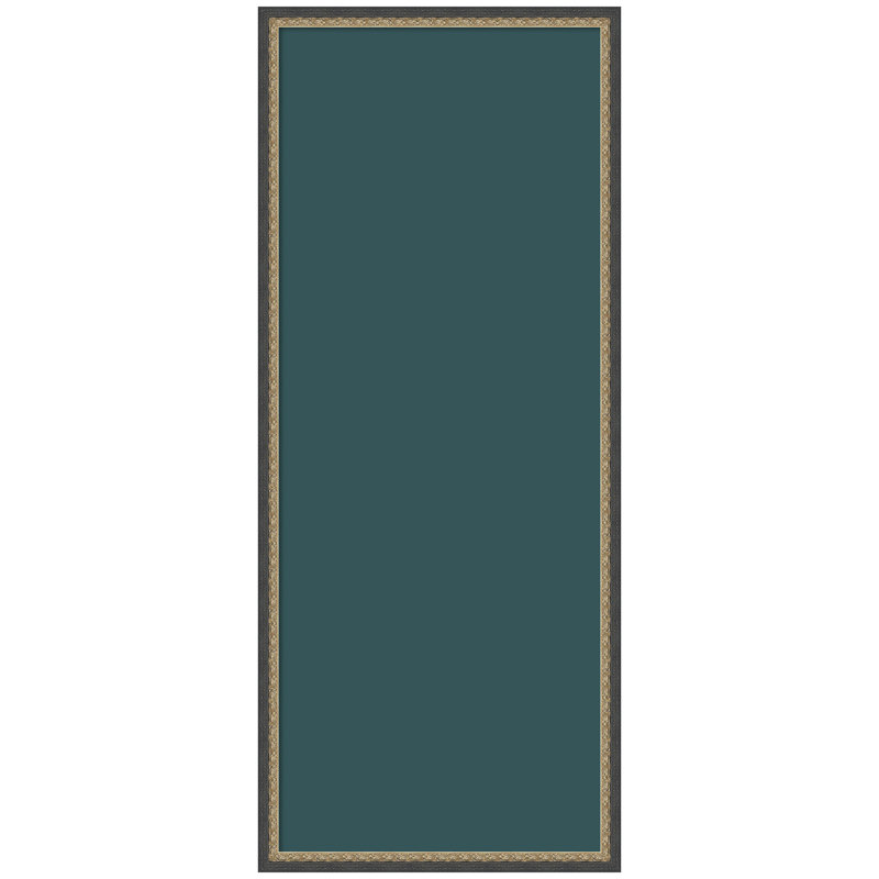 Tableau d'affichage en lin encadré en tissu, Matinée bronze noir, H 41 po x l 17 po x P 1,5 po, Vert foncé