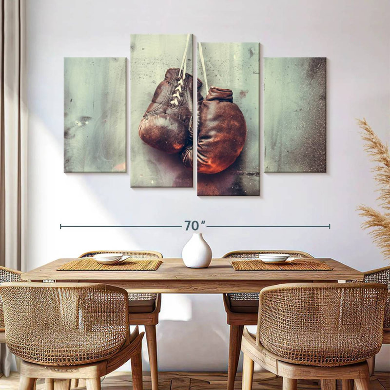 Sireci Retro Brown Boxing Gloves, 42" H x 68" W