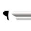 WM164 - 1 1/8"H x 3/4"P x 96"L Base Moulding, PVC