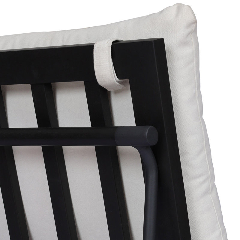 Crete Outdoor Dining Side Chair, Black