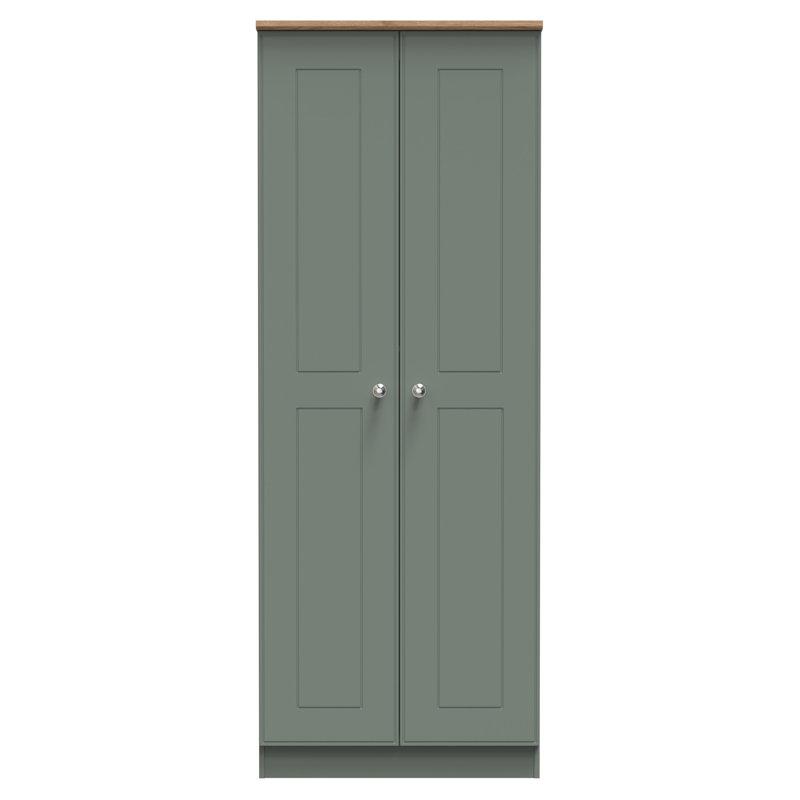 Taiyler Manufactured Wood Wardrobe, Reed Green/Riviera Oak