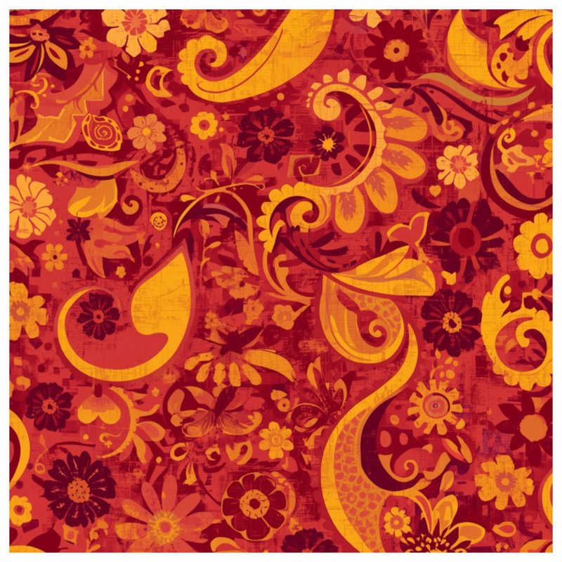 Couvertures vibrantes à volutes florales, 50 po L x 60 po H