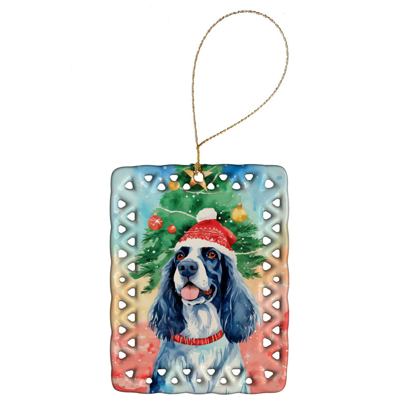 Ornement en porcelaine de Noël English Setter, English Setter 3454