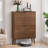 12 Pair Shoe Cabinet with 2 Flip Drawers, Wooden Shoe Organizer Cabinet