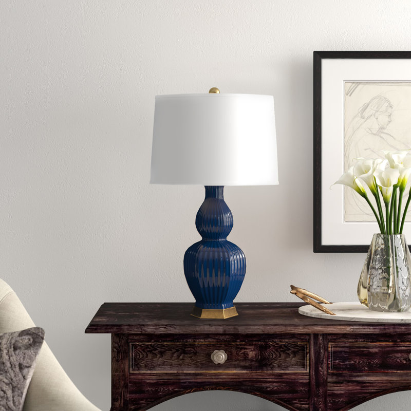 Delft Table Lamp, Blue
