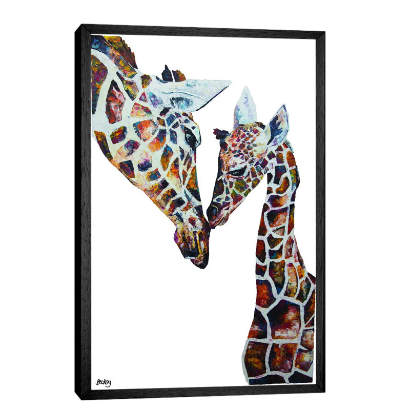 Daisy & Holly by Becksy - No Frame Print on Canvas, 66.04 cm H x 45.72 cm W, Black Framed