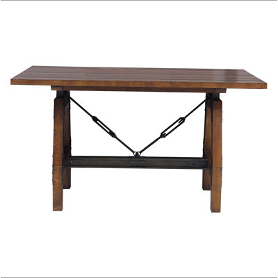Mobilier de salle à manger à hauteur de comptoir rustique brun et bronze industriel 1pc