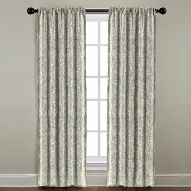 Panneau de rideau simple géométrique , l 50 po x L 108 po, Olive kaki clair