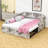 Twin Upholstered Daybed with Built-In USB Ports and Pop-Up Trundle-175056204