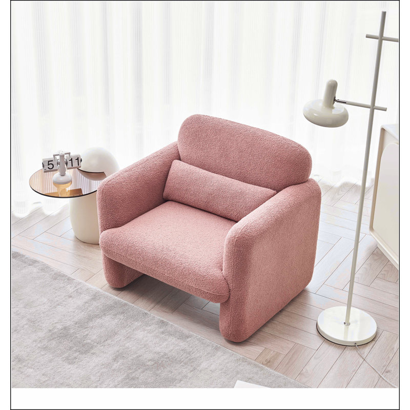 Fauteuil d'appoint 34 po avec coussin de soutien, Rose