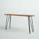 Blondeau Acacia Solid Wood Top Metal Base Dining Table