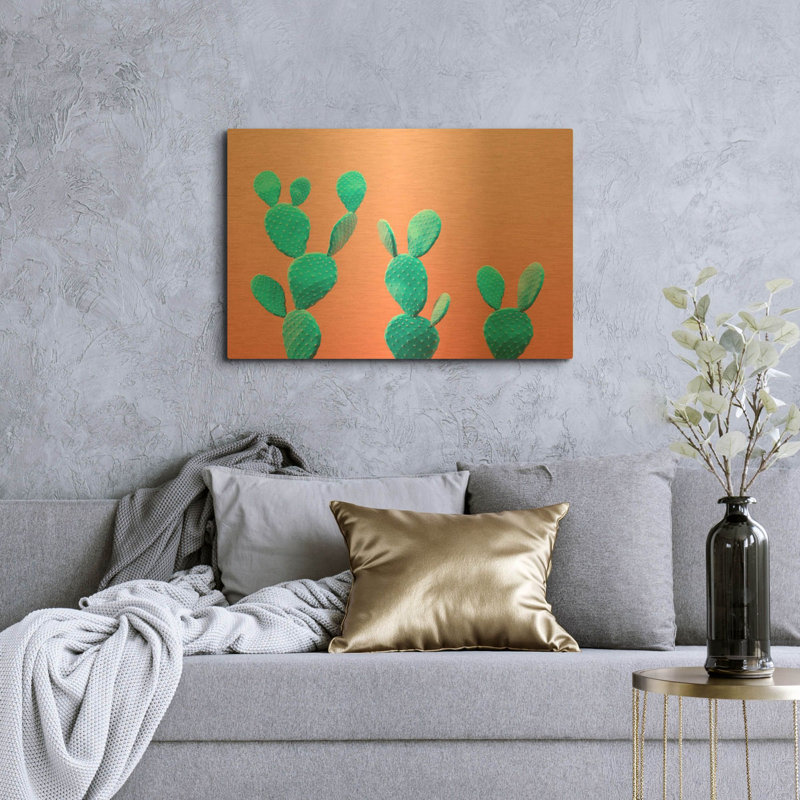 Tableau mural en métal doré « Lapins à pointes » de Luxe, 91,4 cm x 61 cm, 36 po x 24 po
