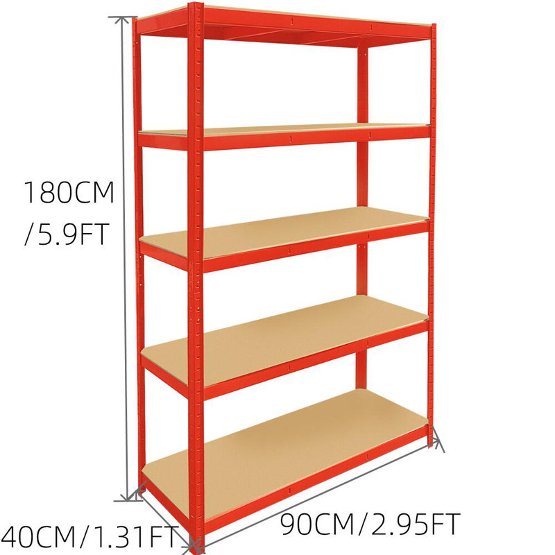 Migan 90cm W Metal Height -Adjustable Shelving Unit