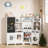 Wooden Corner Play Kitchen, Kitchen Playset With Stove & Range Hood W/lights & Sounds, Sink, Faucet, Ice Maker And Washing Machine, 6-piece Toy Set Age 3+(white)-120381076