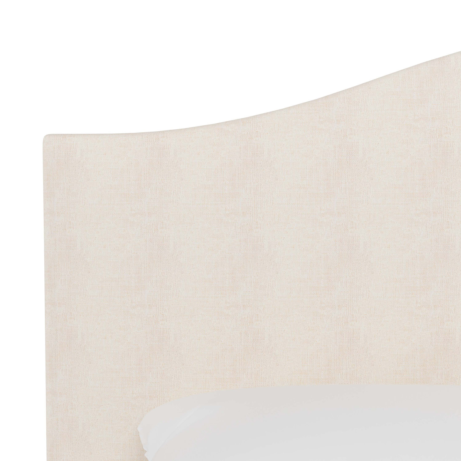 Morris Upholstered Standard Bed, Queen, Zuma White Textured Linen