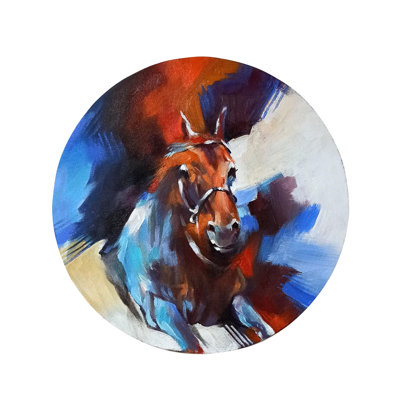 Peinture abstraite d'un cheval coloré | Art acrylique par Praween Karmakar