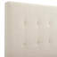 Grand lit plateforme tapissier capitonné beige