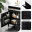 Ensemble de meuble-lavabo simple 36 po noir avec plateau en céramique-130620699-130620703
