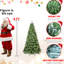 Arbre de Noël 6 pi avec 300 lumières Ul, 779 pointes, caractéristique, support en métal pour petits espaces-270173200