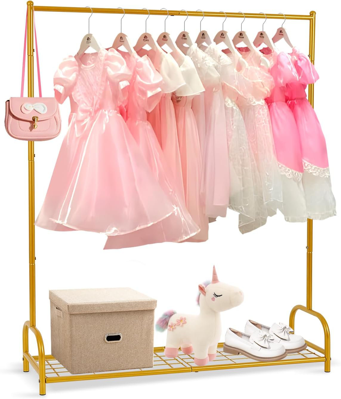 Latitude Run® Children's Clothing Rack With Bottom Storage Rack | Wayfair