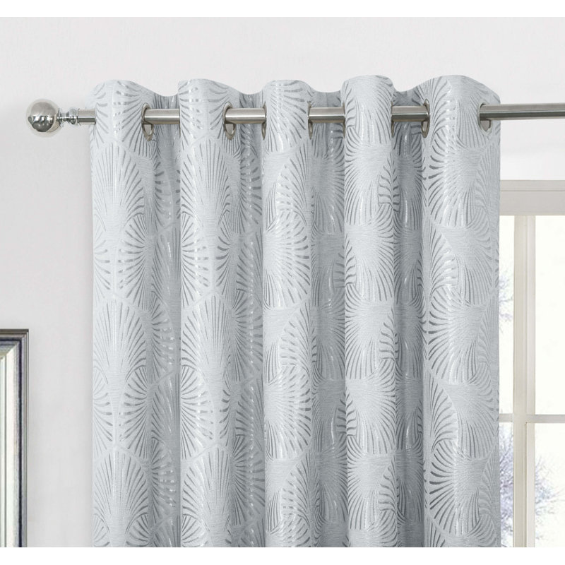 Anthe Semi Sheer Curtain, 165 W x 137 D cm, Grey