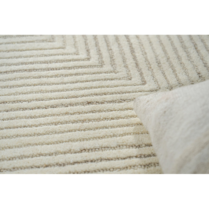 Serenity handloomed PET Beige/Brown Area Rug, Rectangle 12' x 15', Beige/Brown