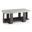 Ensemble 3 pièces table basse en bois et deux tables de bout assorties