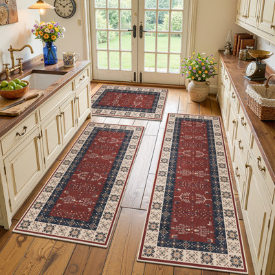 Tapis de cuisine Kilim antidérapant lavable (ensemble de 3)