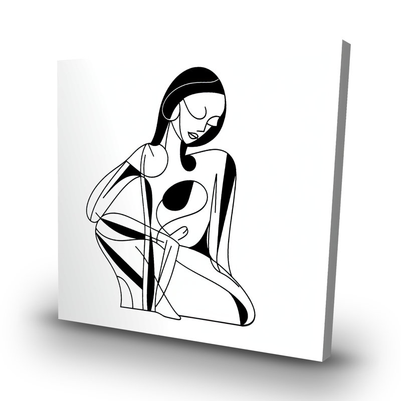 Feminine lines - 32"x32" art on canvas
