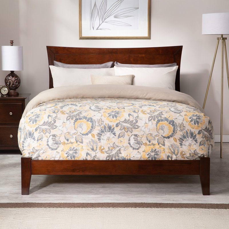 Ralls Solid Wood Foundation Bed, Walnut, Full / Double