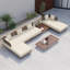 8-Piece Teak Aluminum Rattan Outdoor Sectional Sofa Set with Coffee Table-1308943565