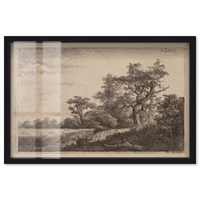 Wind in the Grass Shadowbox Print Vintage Decor by Art Remedy