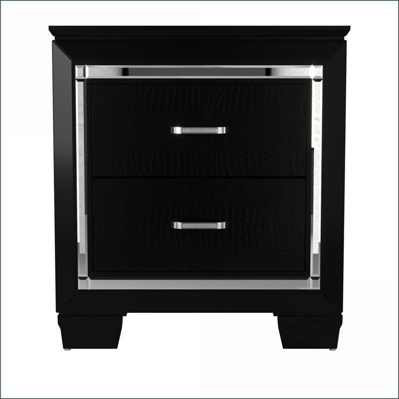 Table de chevet Glam, Noir