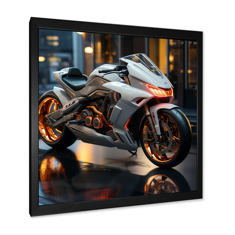 Futuriste Speedster I sur impression sur toile, Cadre simple noir, H 36 po x l 36 po x P 1,5 po