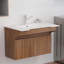 Meuble-lavabo simple 24 po avec lavabo en résine et poignées latérales ADA, noyer-1721417740-1744078522