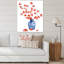 Automne, nature morte avec vase bleu, fleurs orange - peinture sur toile-67390698-67390708